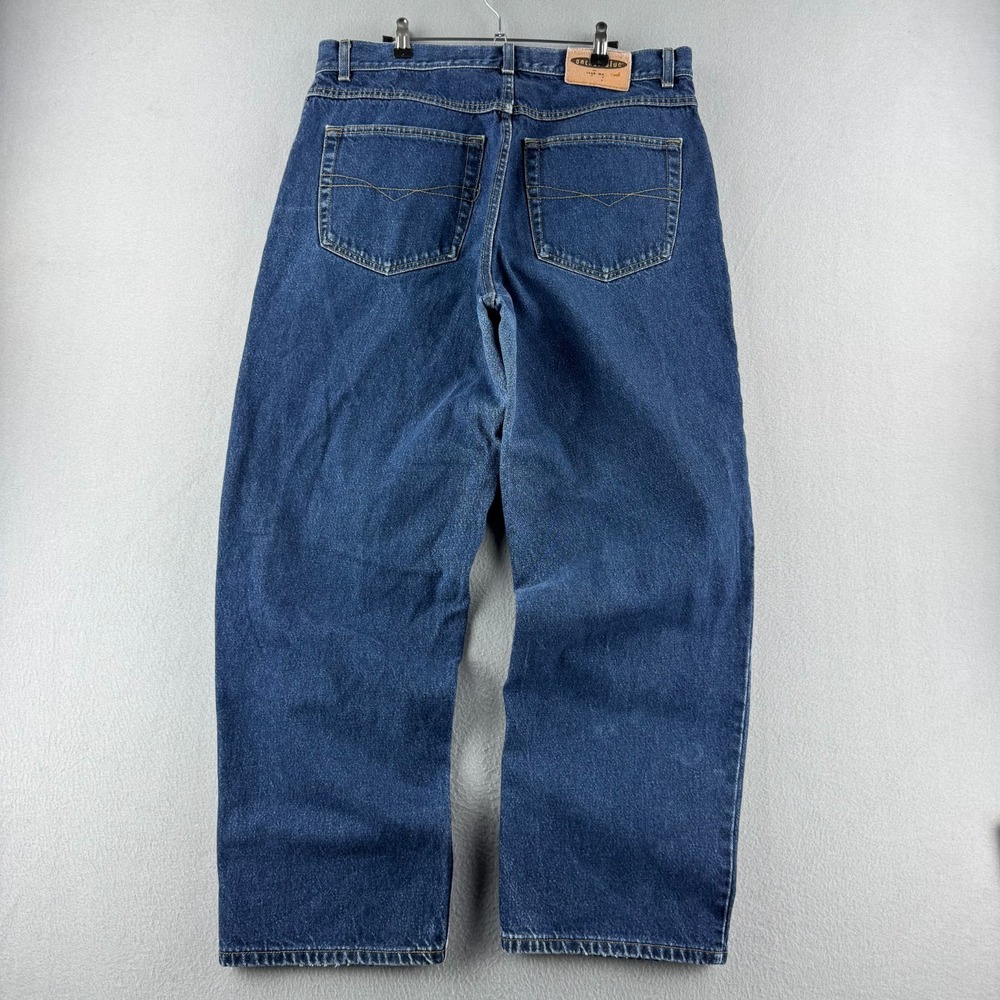 Vintage Anchor Blue Baggy Jeans Mens 38x32 (Fits 36x30) 90s Skater Blue Denim